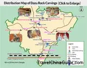 Map of Dazu Rock Carvings